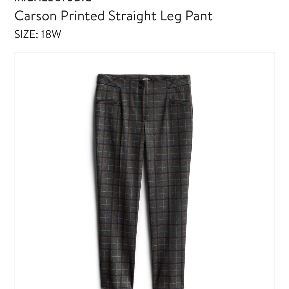 Michel Studio Collection plus size 18W plaid slack